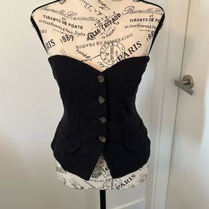 NWT Anthropologie Black Corset Top